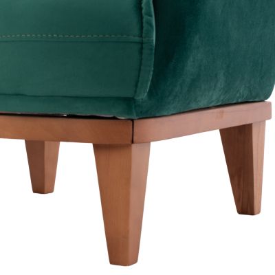 HM9313.13 BENNINGTON cypress green velvet armchair, 75x100x100cm