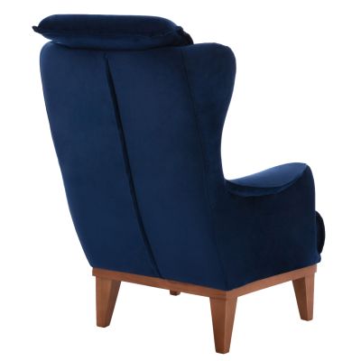 HM9313.18 blue velvet armchair, 75x100x100cm