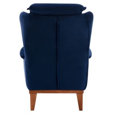 HM9313.18 blue velvet armchair, 75x100x100cm