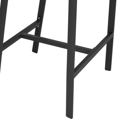 BAR STOOL ALUMINUM WITH ARMS CHARCOAL GREY TEXTLINE PE RATTAN 56x58x105Hcm.HM5892.01