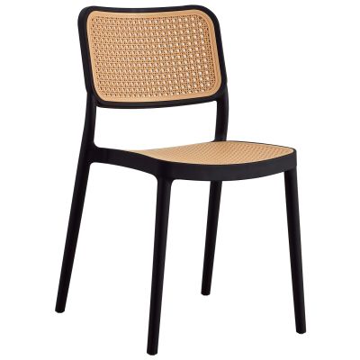 CHAIR POLYPROPYLENE MEKO HM5934.02 BLACK AND BEIGE 51x52x80Hcm.