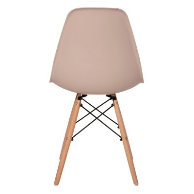 DINING CHAIR TWIST HM8460.35 WOODEN LEGS-POLYPROPYLENE LEGS-CAPPUCCINO COLOR 46x50x82Hcm.