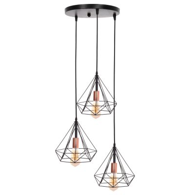 ПАНЕЛЕН ЛАМПА HM4041 3-LIGHT ЧЕРЕН МЕТАЛ 25x22x123Hcm.