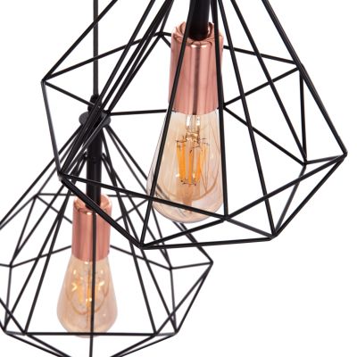 ПАНЕЛЕН ЛАМПА HM4041 3-LIGHT ЧЕРЕН МЕТАЛ 25x22x123Hcm.