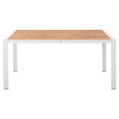 OUTDOOR DINING TABLE GOYA HM6059.01 ALUMINUM IN WHITE & POLYWOOD TABLETOP 160X80Χ75Hcm.