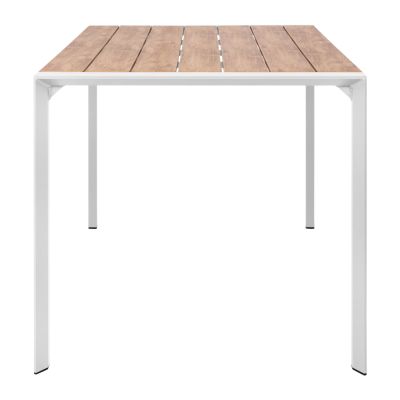 OUTDOOR DINING TABLE GOYA HM6059.01 ALUMINUM IN WHITE & POLYWOOD TABLETOP 160X80Χ75Hcm.