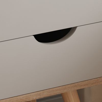 BEDSIDE STAND DINKL HM2472.05 MELAMINE-2 DRAWERS IN SONAMA-GREY 29,7x29,7x45Hcm.