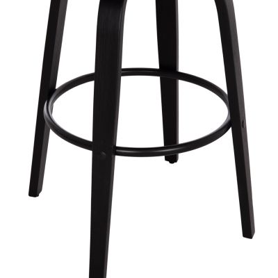BAR STOOL SWIVEL BECKER HM18251.03 PLYWOOD IN BLACK--FABRIC IN BROWN 50x52x100Hcm.