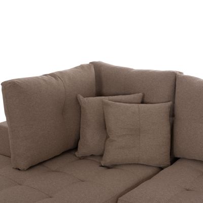 CORNER SOFA-BED WITH STORAGE SPACE TRENDSTON HM3302.03L BEIGE FABRIC 298x177x95Hcm.