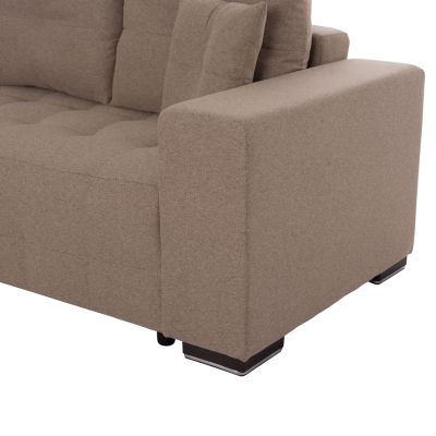 CORNER SOFA-BED WITH STORAGE SPACE TRENDSTON HM3302.03L BEIGE FABRIC 298x177x95Hcm.