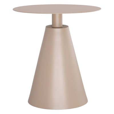 OUTDOOR ROUND SIDE TABLE SERA HM6270.03 ALUMINUM IN CAPPUCCINO COLOR Φ50x56Hcm.