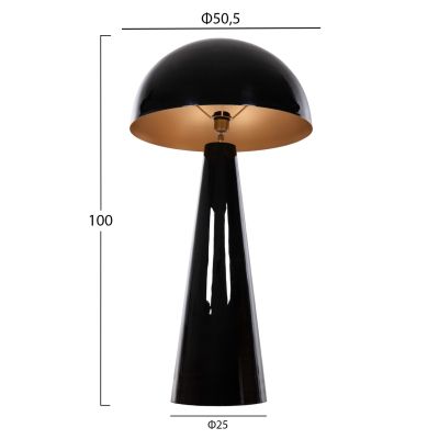 FLOOR LAMP SMUSH HM4256.04 METAL IN BLACK-ROTATING CAP Φ50x100Hcm.