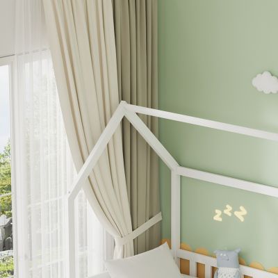 KID'S BED WITH RETRACTABLE SECOND BED & DRAWERS PHYLLIS HM723.03 PINE WOOD IN WHITE 206x97x166Hcm.