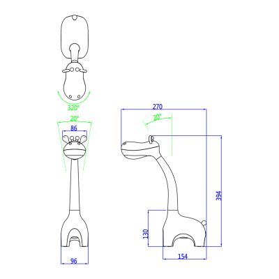 KIDS DESK LAMP LED BADOO GIRAFFE FIGURE HM4450.01 WHITE ABS