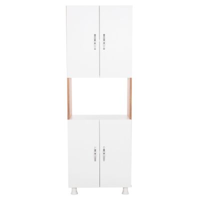 КУХНЕНСКИ ШКАФ RAD HM18196.04 МЕЛАМИН В НАТУРАЛЕН ЦВЯТ-БЯЛО 55,5x32x165Hcm.