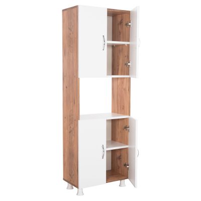 КУХНЕНСКИ ШКАФ RAD HM18196.04 МЕЛАМИН В НАТУРАЛЕН ЦВЯТ-БЯЛО 55,5x32x165Hcm.