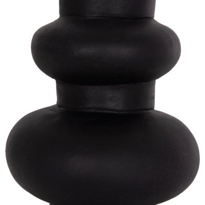 TABLE DECORATIVE VASE LEMA HM4664.01M TERRACOTA IN BLACK--Φ22x29Hcm.