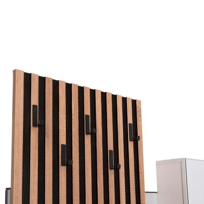 ENTRYWAY FURNITURE SET WITH MIRROR MYLES HM18080.01 MELAMINE IN SONAMA-WHITE 100x37x200Hcm.