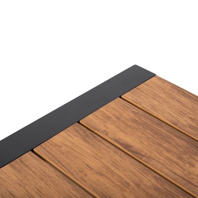 ВЪНШНА ТРАПЕЗНА МАСА GOYA HM6059.03 АЛУМИНИЙ В АНТРАЦИТ И ПЛОТ ОТ ПОЛИДЪРВО 160X80Χ75Hcm.