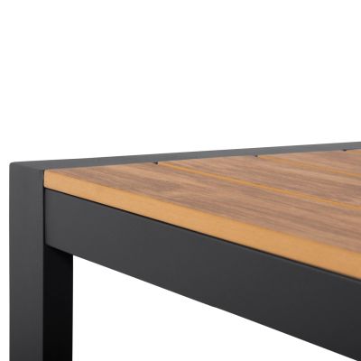 ВЪНШНА ТРАПЕЗНА МАСА GOYA HM6059.03 АЛУМИНИЙ В АНТРАЦИТ И ПЛОТ ОТ ПОЛИДЪРВО 160X80Χ75Hcm.