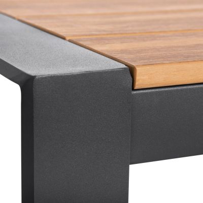 ВЪНШНА ТРАПЕЗНА МАСА GOYA HM6059.03 АЛУМИНИЙ В АНТРАЦИТ И ПЛОТ ОТ ПОЛИДЪРВО 160X80Χ75Hcm.