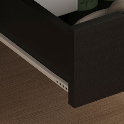 BEDSIDE STAND DINKL HM2472.02 MELAMINE-2 DRAWERS-WENGE 29.5x29.5x45Hcm.