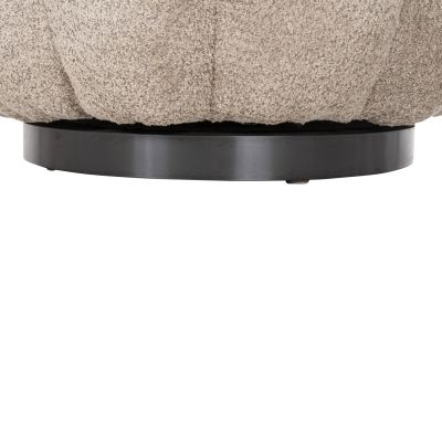 КРЕСЛО ВЪРТЕЩО GRYMM HM9601.08 КАФЯВО БЕЖОВО БУКЛЕ-ЧЕРНА МЕТАЛНА ОСНОВА 90x93x65Hcm.