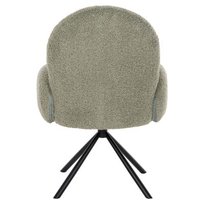 КРЕСЛО ВЪРТЯЩО СЕ WINON HM9778.08 МАСЛИНЕНО ЗЕЛЕНО МАТЕРИАЛНО БУКЛЕ-ЧЕРНА МЕТАЛНА ОСНОВА 65x67x92Hcm.