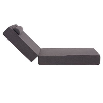 SUNLOUNGER CUSHION KIHEI HM21094.03 OLEFIN IN DARK GREY WITH FOAM FILLING 198x70x20Hcm.