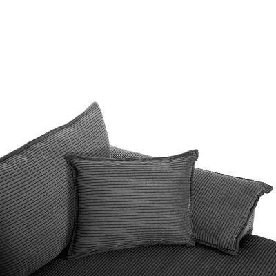 ЪГЛОВ РАЗТЕГАТЕЛ С МЯСТО ЗА СЪХРАНЕНИЕ ALDO HM3276.02R ДАМАС АНТРАЦИТ 256x91-159x87Hcm.