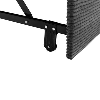 ЪГЛОВ РАЗТЕГАТЕЛ С МЯСТО ЗА СЪХРАНЕНИЕ ALDO HM3276.02R ДАМАС АНТРАЦИТ 256x91-159x87Hcm.