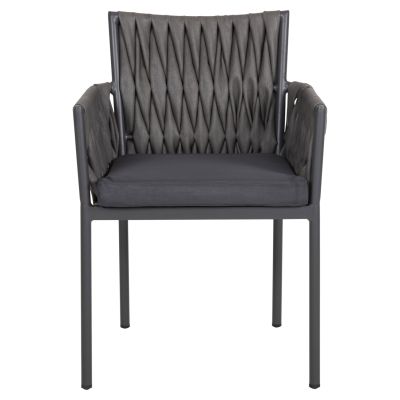 ALUMINUM ARMCHAIR MARTIN HM5564.12 ANTHRACITE FRAME AND ANTHRACITE SYNTHETIC RATTAN 56x56x80Hcm.