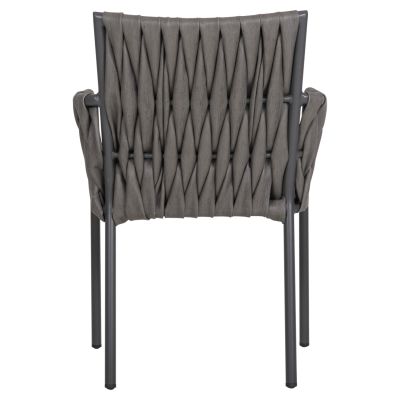 ALUMINUM ARMCHAIR MARTIN HM5564.12 ANTHRACITE FRAME AND ANTHRACITE SYNTHETIC RATTAN 56x56x80Hcm.