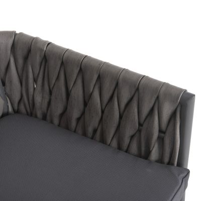 ALUMINUM ARMCHAIR MARTIN HM5564.12 ANTHRACITE FRAME AND ANTHRACITE SYNTHETIC RATTAN 56x56x80Hcm.