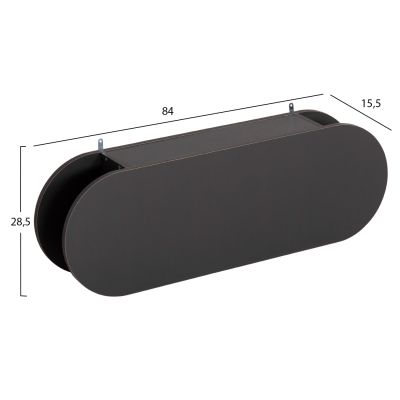 ENTRYWAY HANGER WITH CABINET SHELF STOR HM18078.03 MELAMINE IN DARK GREY 84x15.5x28.5Hcm.