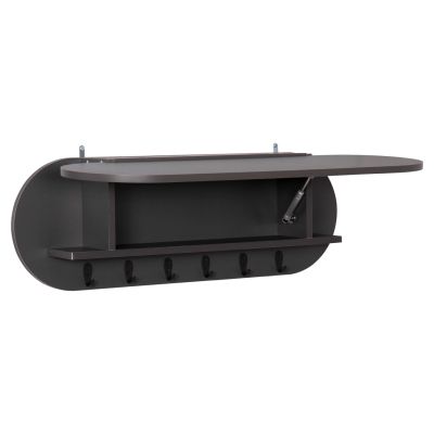 ENTRYWAY HANGER WITH CABINET SHELF STOR HM18078.03 MELAMINE IN DARK GREY 84x15.5x28.5Hcm.