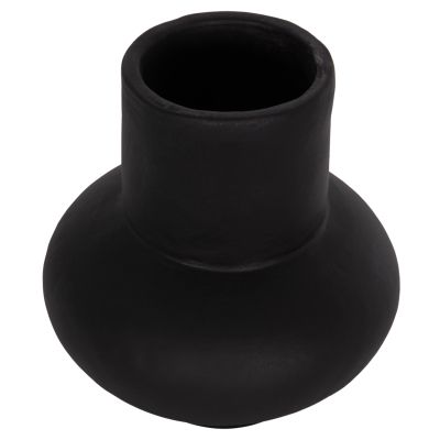 TABLE DECORATIVE VASE LEMA HM4664.01S TERRACOTA IN BLACK--Φ22x22Hcm.