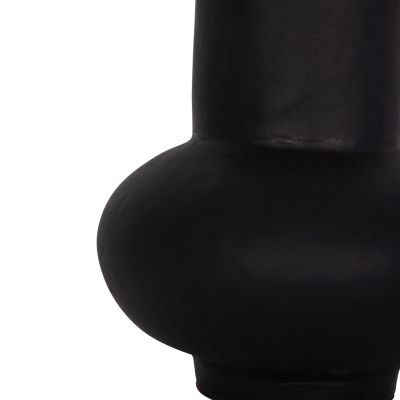 TABLE DECORATIVE VASE LEMA HM4664.01S TERRACOTA IN BLACK--Φ22x22Hcm.