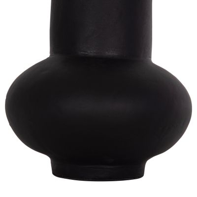 TABLE DECORATIVE VASE LEMA HM4664.01S TERRACOTA IN BLACK--Φ22x22Hcm.