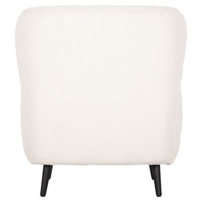 КРЕСЛО KRYLY HM9593.06 ЕКРЮ МАТЕРИЯ БУКЛЕ-ЧЕРНИ ДЪРВЕНИ КРАКА 83x87x89Hсм.