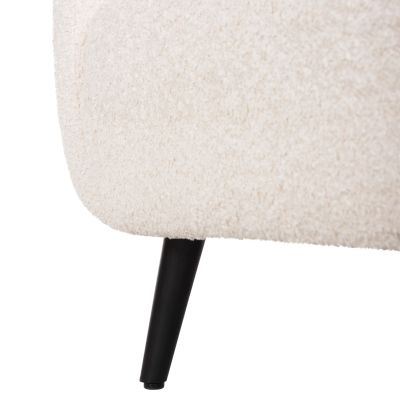 КРЕСЛО KRYLY HM9593.06 ЕКРЮ МАТЕРИЯ БУКЛЕ-ЧЕРНИ ДЪРВЕНИ КРАКА 83x87x89Hсм.