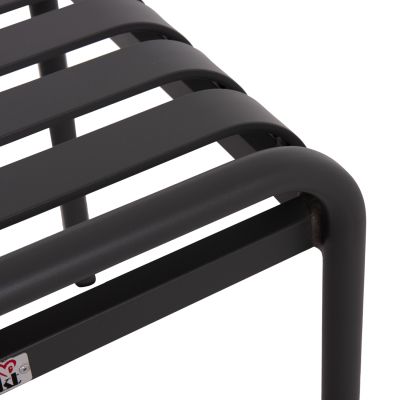 ALUMINUM STOOL RACHEL HM6340.01 GREY COLOR 45x45x46Hcm.