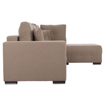 CORNER SOFA-BED WITH STORAGE SPACE TRENDSTON HM3302.03R BEIGE FABRIC 298x177x95Hcm.