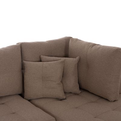 CORNER SOFA-BED WITH STORAGE SPACE TRENDSTON HM3302.03R BEIGE FABRIC 298x177x95Hcm.