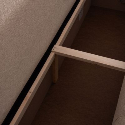 CORNER SOFA-BED WITH STORAGE SPACE TRENDSTON HM3302.03R BEIGE FABRIC 298x177x95Hcm.