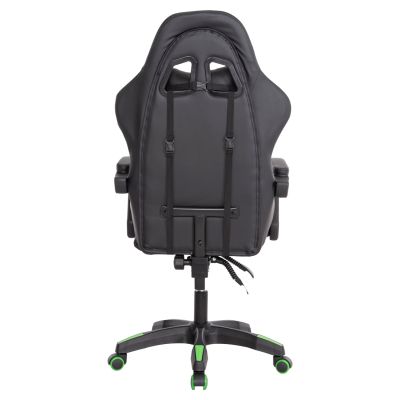 GAMING ARMCHAIR DARREN HM1203.03 BLACK-GREEN PVC 58.5x100x120Hcm.