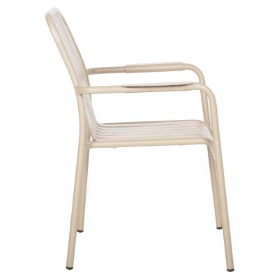 ALUMINUM ARMCHAIR RACHEL HM6088.04 CHAMPAGNE COLOR 63x58x85Hcm.