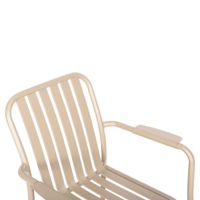 ALUMINUM ARMCHAIR RACHEL HM6088.04 CHAMPAGNE COLOR 63x58x85Hcm.