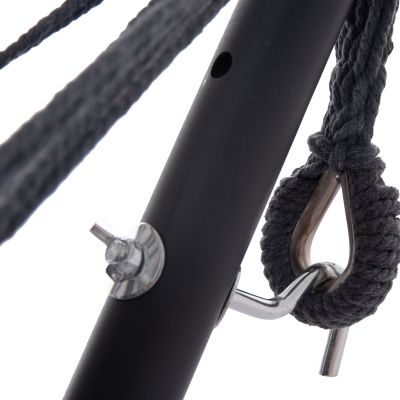 HAMMOCK CRAVE HM6304.01 ANTHRACITE METAL FRAME-DARK GREY FABRIC 265x93x105Hcm.