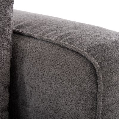 CORNER SOFA (LEFT) 3-SEATER GRACE HM3280.03L GREY FABRIC 252x105-160x70-90Hcm.